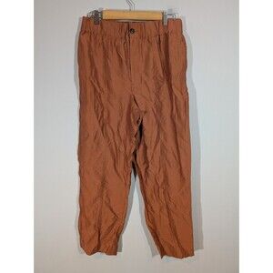 Madewell Pants Women Sz M Burnt Orange High Rise Cropped Trousers‎